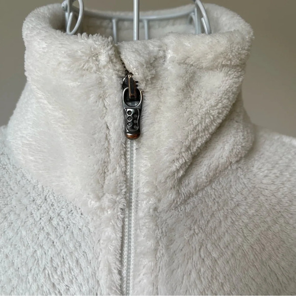 Patagonia Full-Zip Re-Tool Fleece Jacket soft fur pockets cowl neck cream size S - Picture 5 of 11